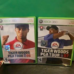Xbox 360  Tiger Woods PGA tour 06 and Tiger Woods PGA tour 07